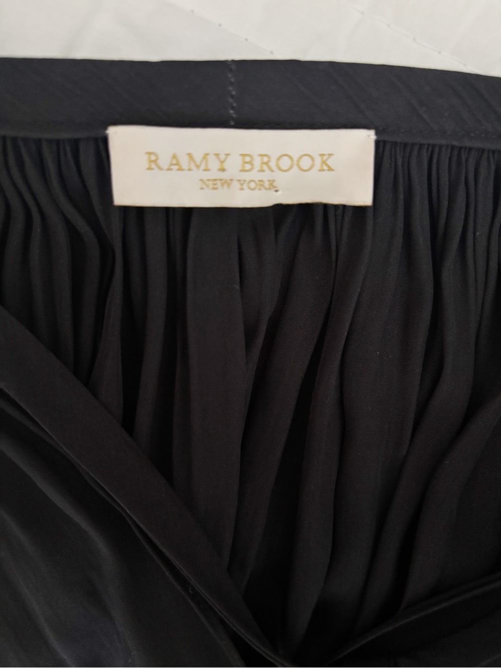 Ramy Brook Black Paris Long Sleeve Blouson Mini Dress Medium Minimalist - Picture 7 of 9